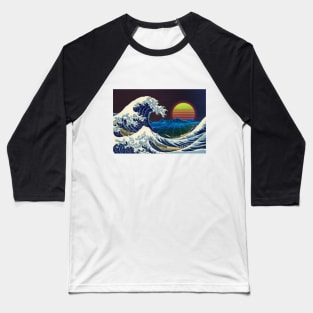 Great Wave Off Kanagawa Baseball T-Shirt